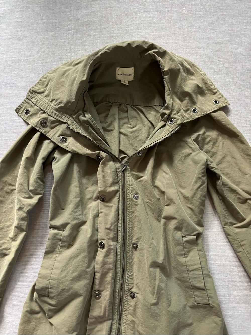 G.H. Bass & Co. Olive Utility Trench Jacket - Picture 2 of 9